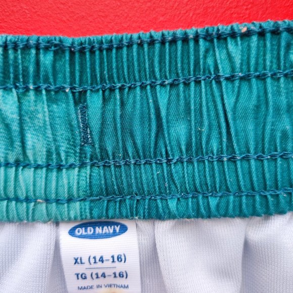 Old Navy swim trunk striped multi colour green boy's size XL 14-16 - Picture 3 of 3